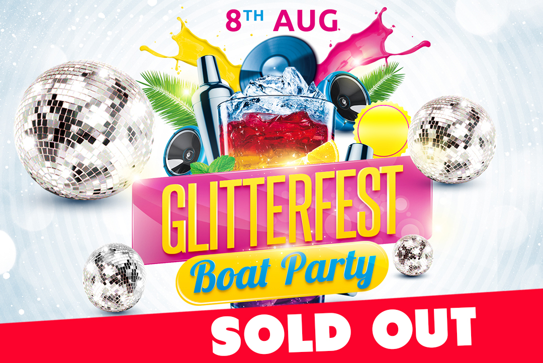 Glitterfest Boat Party – Sun 8th Aug 2021 @ Festival Pier (Southbank)