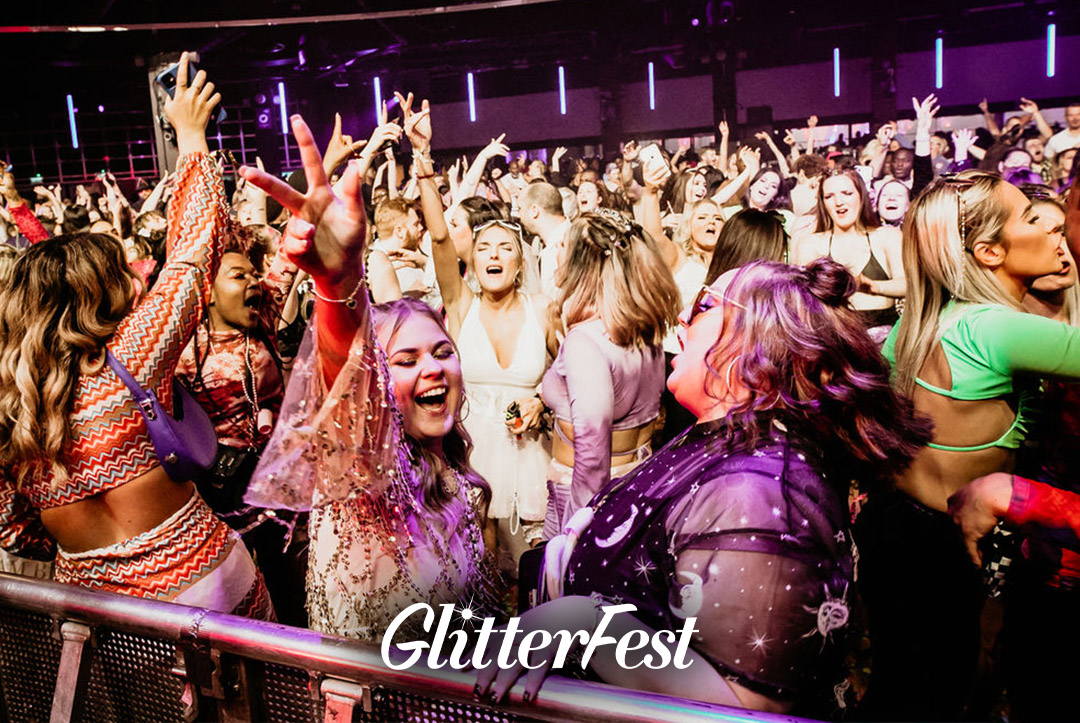 Photo of people having a good time at Glitterfest